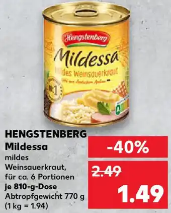 Kaufland HENGSTENBERG Mildessa Angebot