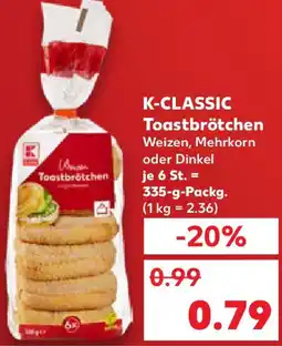 Kaufland K-CLASSIC Toastbrötchen Angebot