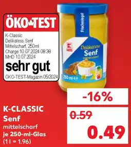 Kaufland K-CLASSIC Senf Angebot