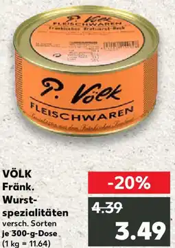 Kaufland VÖLK Fränk. Wurstspezialitäten Angebot