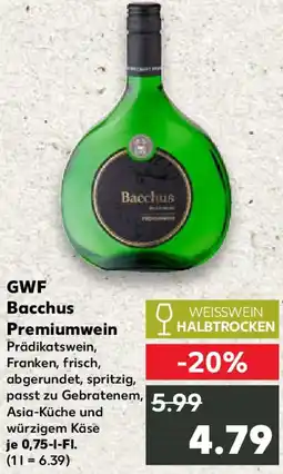 Kaufland GWF Bacchus Premiumwein Angebot