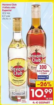 Netto Marken-Discount Havana Club 3 Años oder Especial Angebot