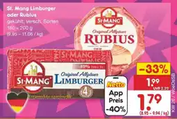 Netto Marken-Discount St. Mang Limburger oder Rubius Angebot