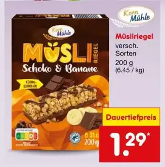 Netto Marken-Discount Müsliriegel Angebot