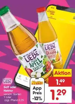 Netto Marken-Discount Saft oder Nektar Angebot