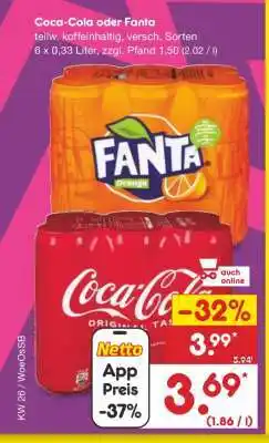 Netto Marken-Discount Coca-Cola oder Fanta Angebot