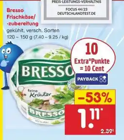 Netto Marken-Discount Bresso Frischkäse- zubereitung Angebot