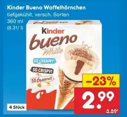 Netto Marken-Discount Kinder Bueno Waffelhörnchen Angebot