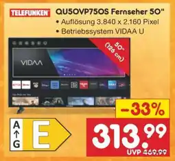 Netto Marken-Discount QU50VP75OS Fernseher 50 Angebot
