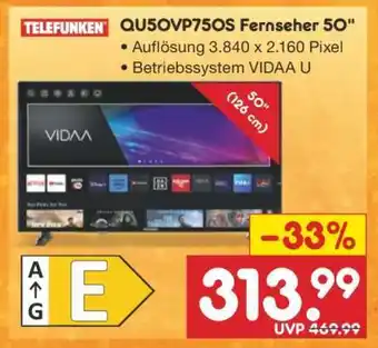 Netto Marken-Discount QU50VP75OS Fernseher 50 Angebot