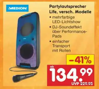 Netto Marken-Discount Partylautsprecher Life, versch. Modelle Angebot