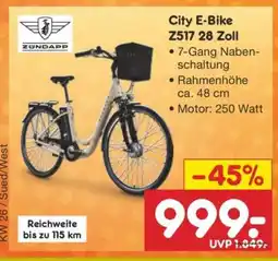 Netto Marken-Discount City E-Bike Z517 28 Zoll Angebot