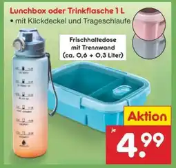 Netto Marken-Discount Lunchbox oder Trinkflasche 1 L Angebot