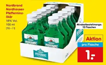 Netto Marken-Discount Nordbrand Nordhausen Pfefferminzlikör Angebot