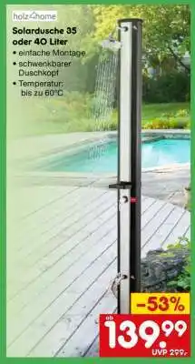 Netto Marken-Discount Solardusche 35 oder 40 Liter Angebot