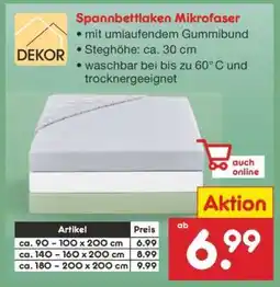 Netto Marken-Discount Spannbettlaken Mikrofaser Angebot
