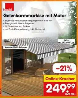 Netto Marken-Discount Gelenkarmmarkise mit Motor Angebot
