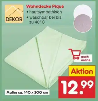 Netto Marken-Discount Wohndecke Piqué Angebot