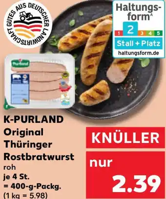 Kaufland K-PURLAND Original Thüringer Rostbratwurst Angebot
