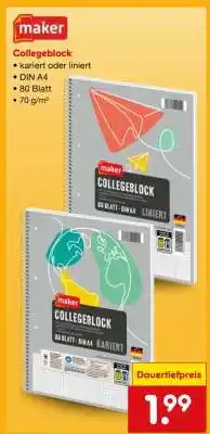 Netto Marken-Discount Collegeblock Angebot