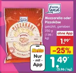 Netto Marken-Discount Mozzarella oder Pizzakäse Angebot