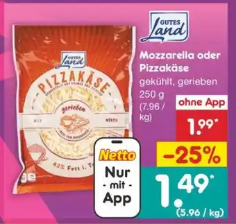 Netto Marken-Discount Mozzarella oder Pizzakäse Angebot