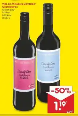 Netto Marken-Discount Villa am Weinberg Dornfelder Qualitätswein Angebot
