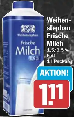 AEZ Weihenstephan Frische Milch Angebot