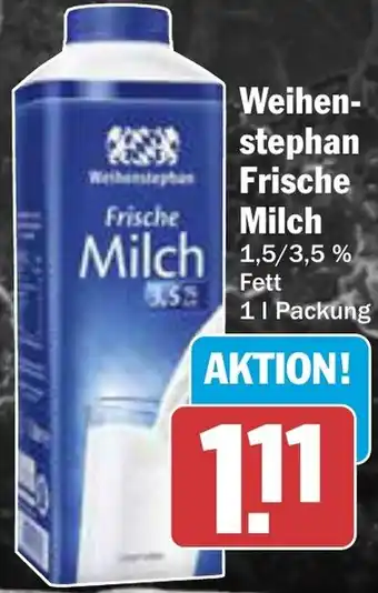 AEZ Weihenstephan Frische Milch Angebot