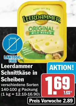 AEZ Leerdammer Schnittkäse in Scheiben Angebot