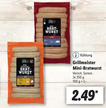 Lidl Grillmeister Mini Bratwurst 250g Angebot