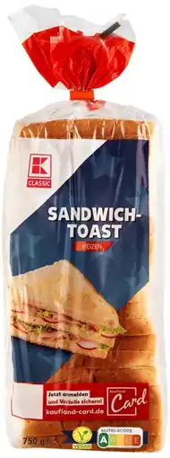 Kaufland K-Classic Sandwichtoast Weizen Angebot