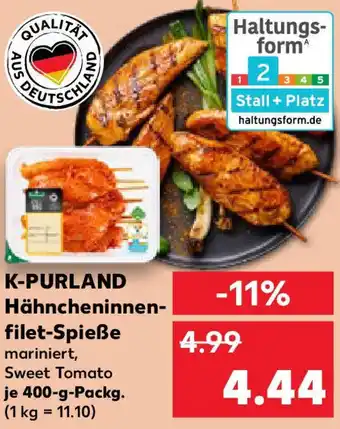 Kaufland K-PURLAND Hähncheninnenfilet-Spieße Angebot