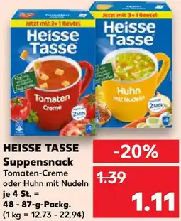 Kaufland HEISSE TASSE Suppensnack Angebot