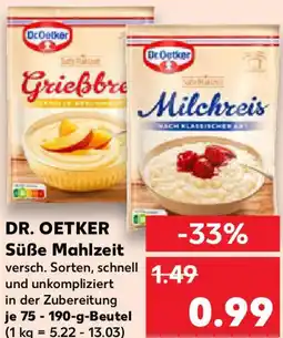 Kaufland DR. OETKER Süße Mahlzeit Angebot