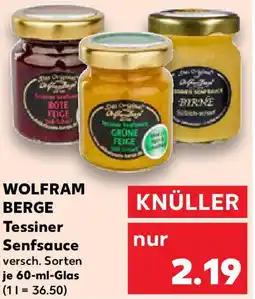 Kaufland WOLFRAM BERGE Tessiner Senfsauce Angebot