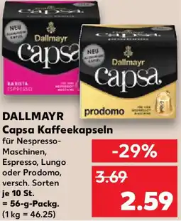 Kaufland DALLMAYR Capsa Kaffeekapseln Angebot