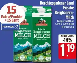 E-Center Berchtesgadener Land Frische Bergbauern Milch Angebot