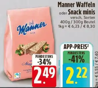 E-Center Manner Waffeln oder Snack minis Angebot