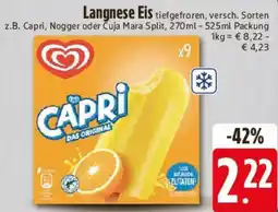 E-Center Langnese Eis Angebot