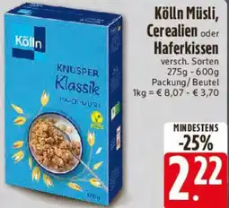 E-Center Kölln Müsli, Cerealien oder Haferkissen Angebot