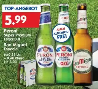 Hol'ab Getränkemarkt Peroni Super Premium Lager/0,0 Angebot