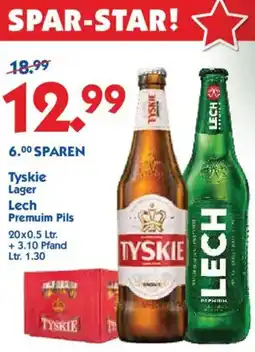 Hol'ab Getränkemarkt Tyskie Lager oder Lech Premuim Pils Angebot