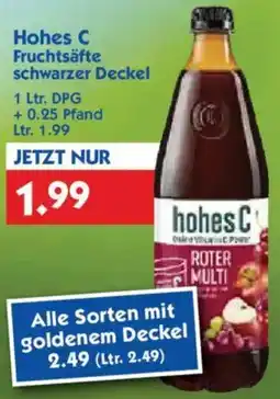 Hol'ab Getränkemarkt Hohes C Fruchtsäfte schwarzer Deckel Angebot