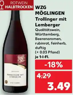 Kaufland WZG MÖGLINGEN Trollinger mit Lemberger Angebot