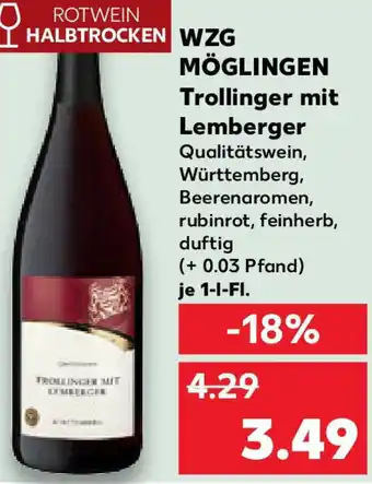 Kaufland WZG MÖGLINGEN Trollinger mit Lemberger Angebot
