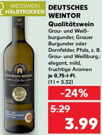 Kaufland DEUTSCHES WEINTOR Qualitätswein Angebot