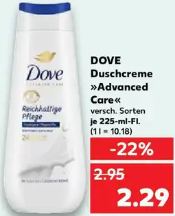Kaufland DOVE Duschcreme Advanced Care Angebot