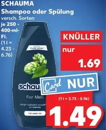Kaufland SCHAUMA Shampoo oder Spülung Angebot