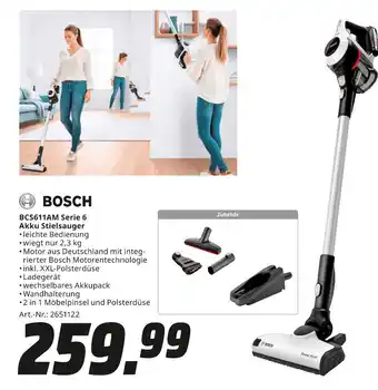 MediaMarkt Bosch bcs611am serie 6 akku stielsauger Angebot